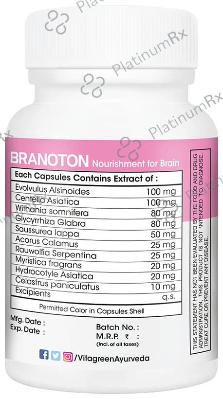 Vitagreen Branoton 500mg Capsule