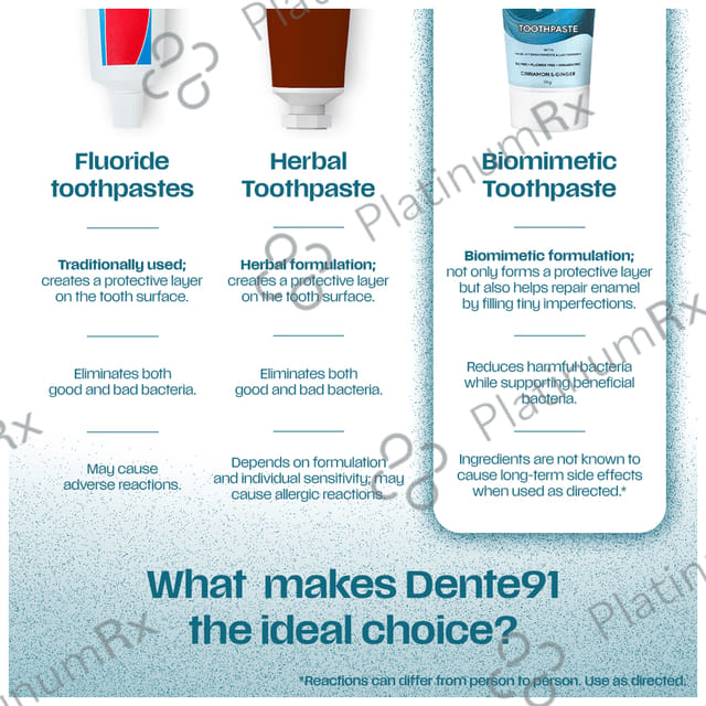 Dente 91 DB Cinnamon & Ginger Flavour Toothpaste 70gm