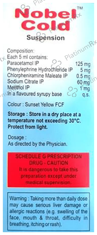 Nobel Cold Oral Suspension Orange
