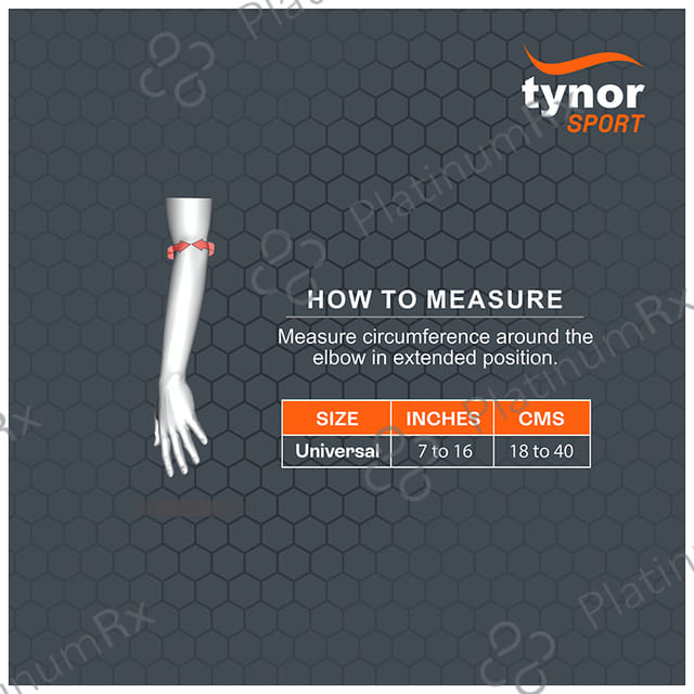Tynor Tennis/Golfer's Elbow Support Pro Universal Black and Green