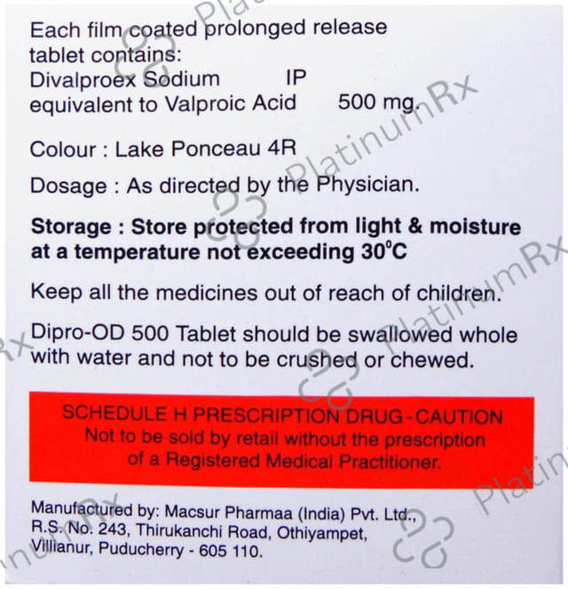 Dipro OD 500mg Tablet 10s