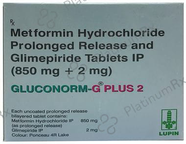 Gluconorm G Plus 2/850mg Tablet PR 15s