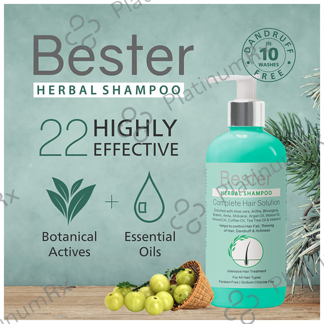Bester Herbal Shampoo Complete Hair Soution (300ml Each) 1 Bottle