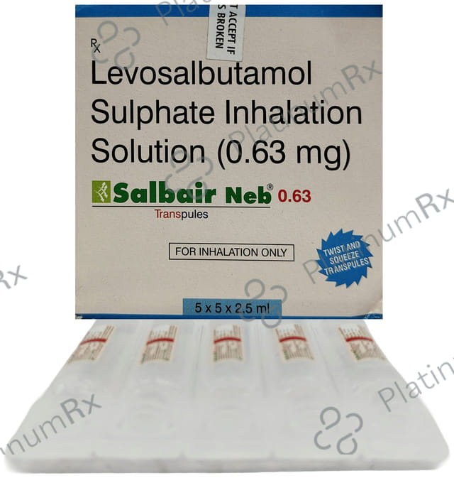 Salbair Neb 0.63mg Transpules 5s