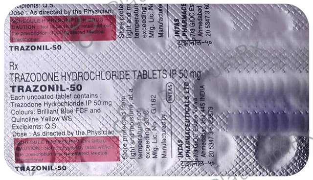 Trazonil 50mg Tablet 15s