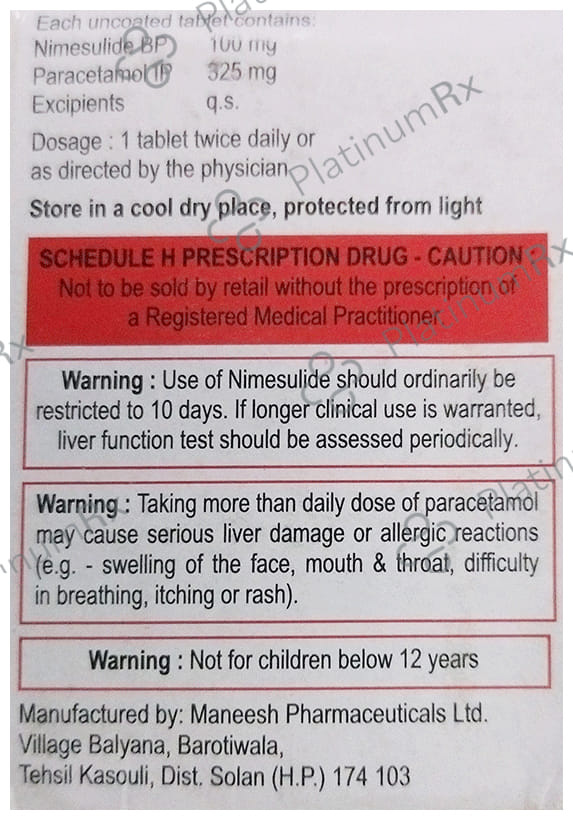 Nimcet Plus 100 mg/500 mg Tablet