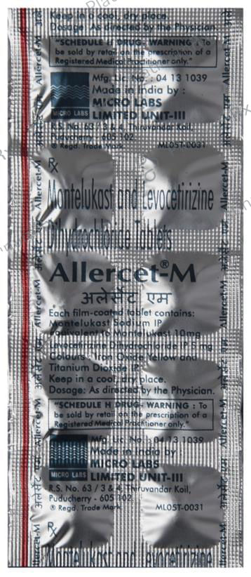 Allercet M 5/10mg Tablet 10s