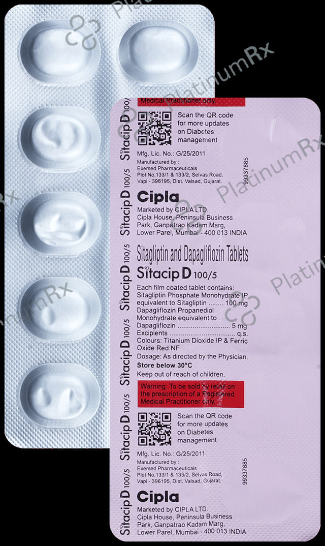 Sitacip D 5mg/100mg Tablet