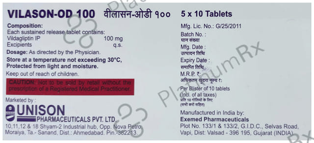 Vilason OD 100mg Tablet