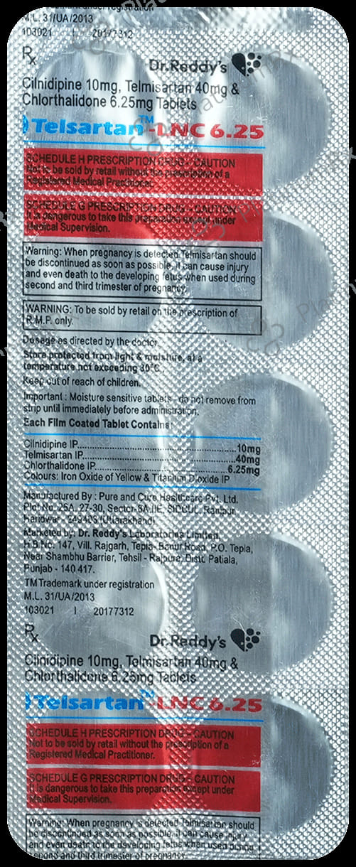 Telsartan LNC 6.25 Tablet 10s