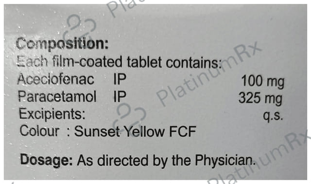 Dolfax P 100mg/325mg Tablet