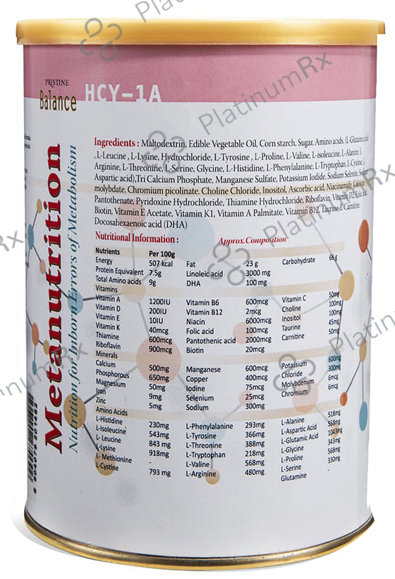 Pristine Balance Metanutrition HCY 1A (Upto 3 Years) Powder Vanilla