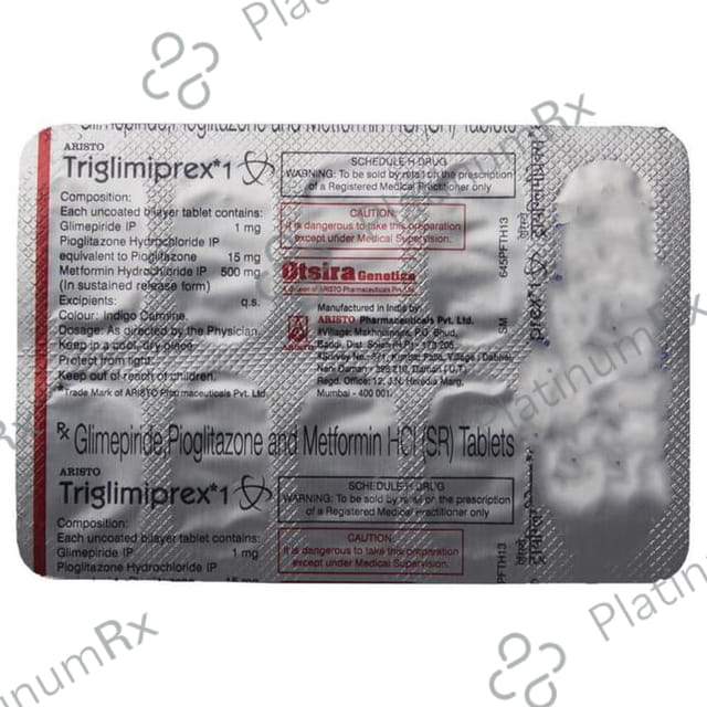 Triglimiprex 1/500/15mg Tablet SR 10s