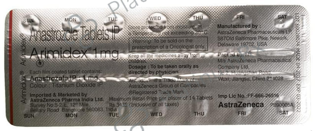 Arimidex 1mg Tablet 14s