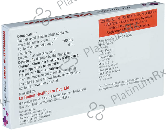 Immutil S 360mg Tablet DR 10s