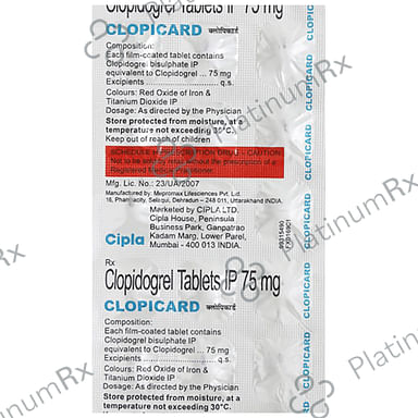 Clopicard 75mg Tablet 15s