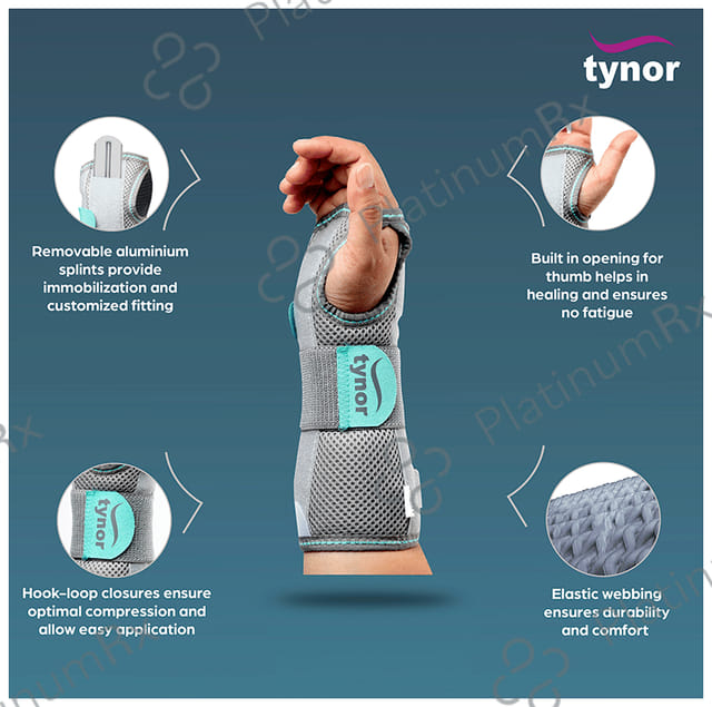 Tynor E 03 Wrist & Forearm Splint Medium Right