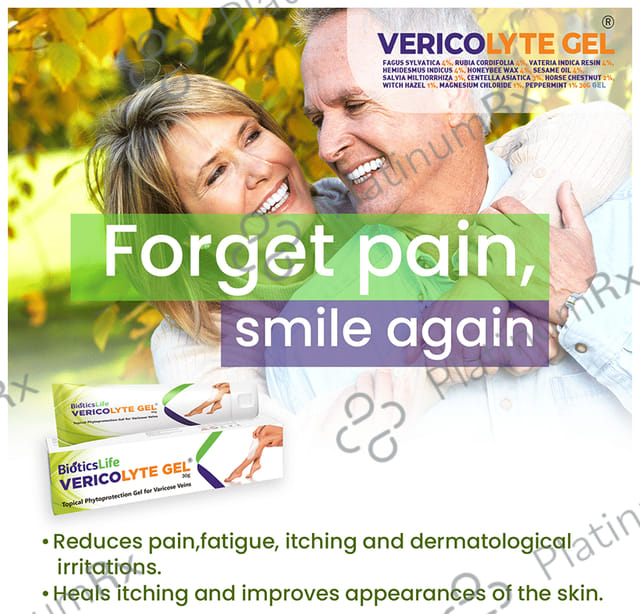 BioticsLife Vericolyte Gel for Varicose Veins (30gm Each) 4 Tube