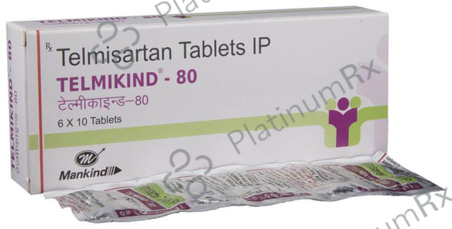 Telmikind 80mg Tablet 10s
