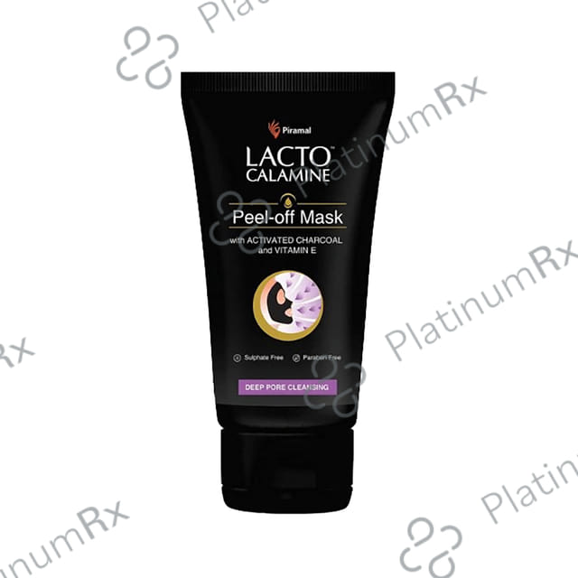 Lacto Calamine Peel Off Mask with Activated Charcoal and Vitamin E Mask 60gm