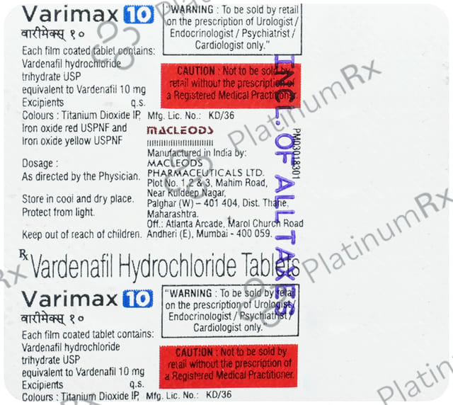 Varimax 10mg Tablet 4s