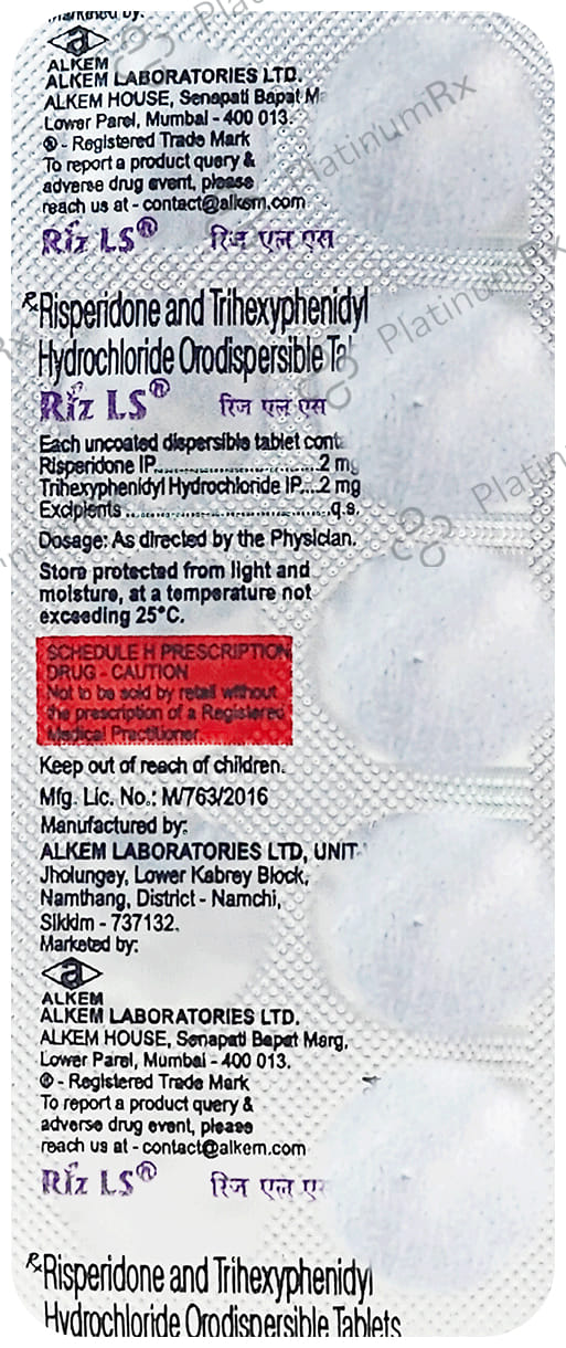 Riz LS 2mg/2mg Tablet