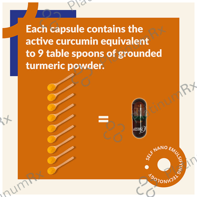 Snec 30 Liquid Turmeric Curcumin Capsule US Patent - Supports Joint, Heart & Brain Health 120 capsules