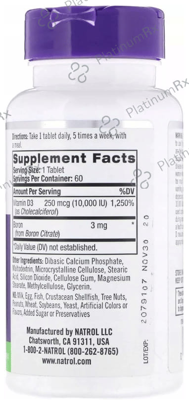 Natrol Vitamin D3 60000IU Tablet 60s