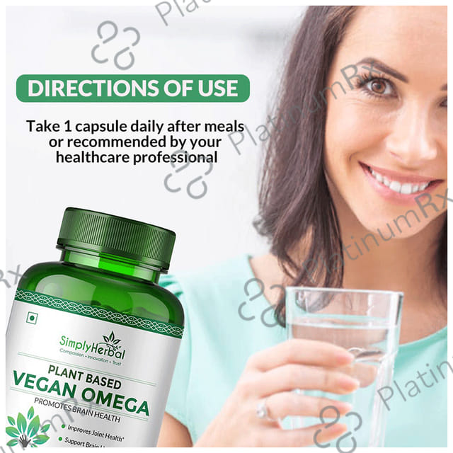 Simply Herbal Vegan Omega Vegetarian Capsules