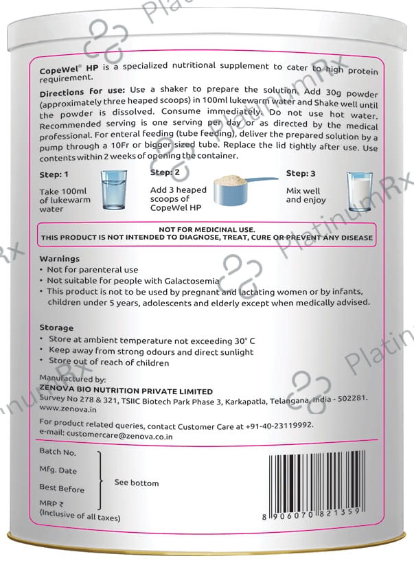Pulse Copewel HP with Protease for Digestion Vanilla Flavour Powder 400gm