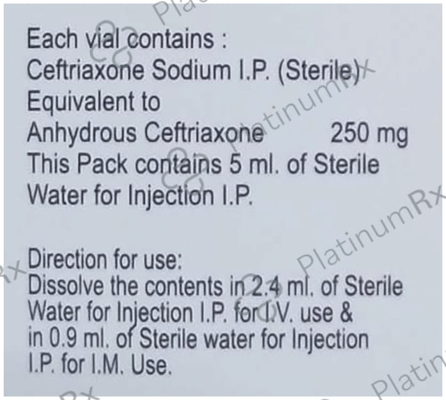 Cadiceft 250mg Injection 1s