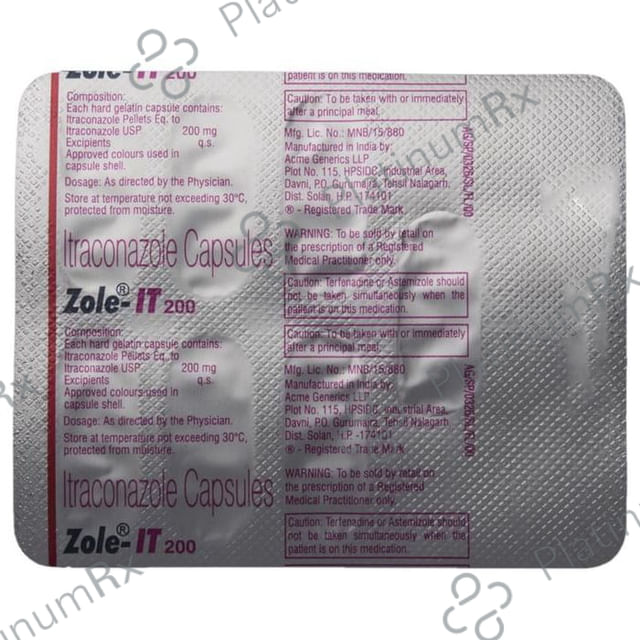 Zole IT 200mg Capsule 10s