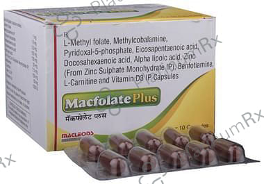 Macfolate Plus 1000/1500mcg/0.5mg Capsule 10s
