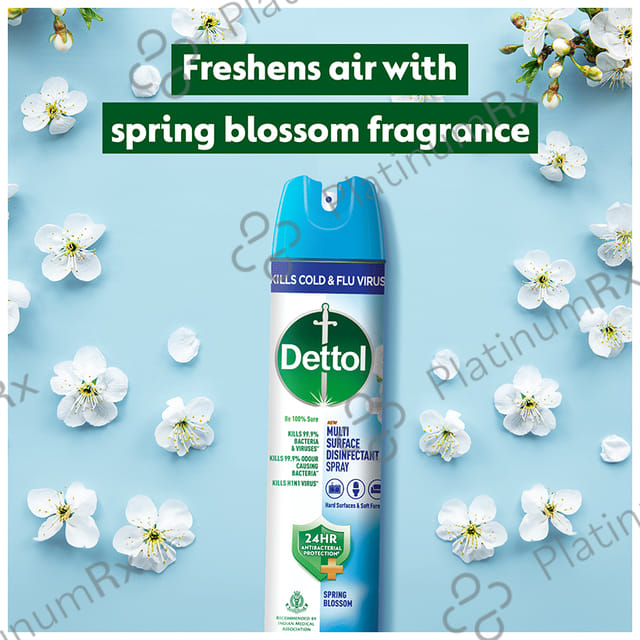 Dettol Dettol Multi-Surface Disinfectant Sanitizer Spray Bottle - 24 hours Antibacterial Protection- Germ Kill on Hard and Soft Surfaces Spring Blossom