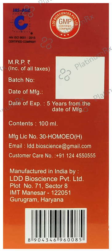 LDD Bioscience Asthakure Syrup 100 ml