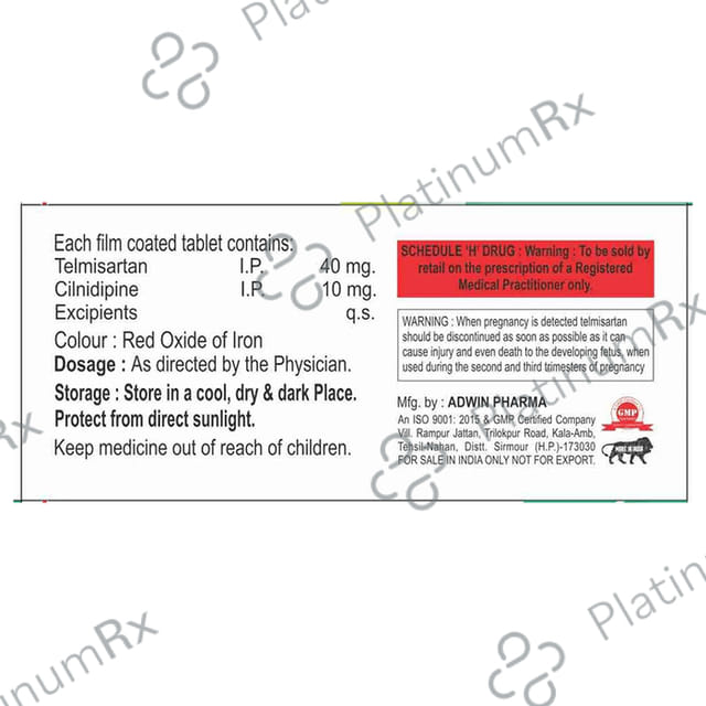 Cinicare T 40/10mg Tablet 10s