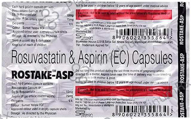 Rostake Asp 10/75mg Capsule 10s