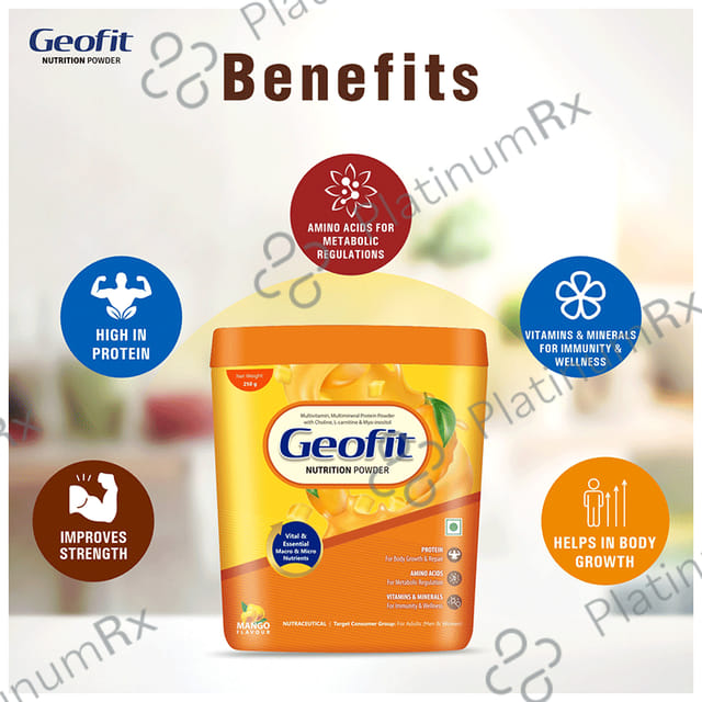 Geofit Nutrition Protein Powder with Vitamins & Minerals Mango