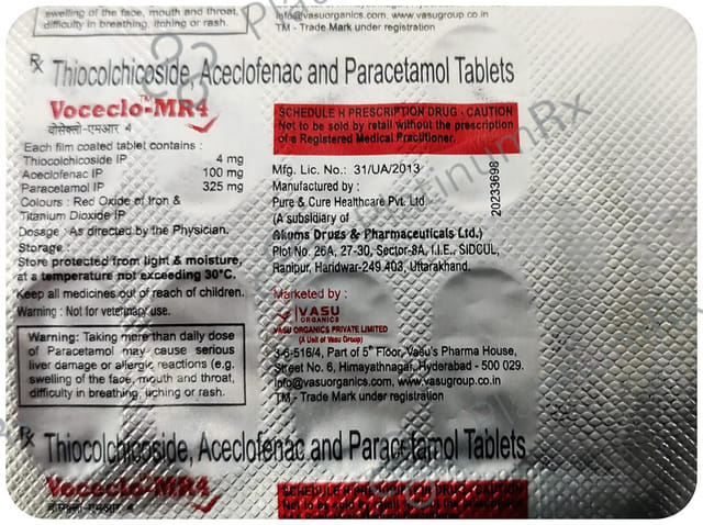 Voceclo MR 4/100/325mg Tablet 10s