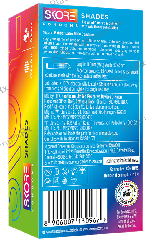 Skore Shades Condom 10s
