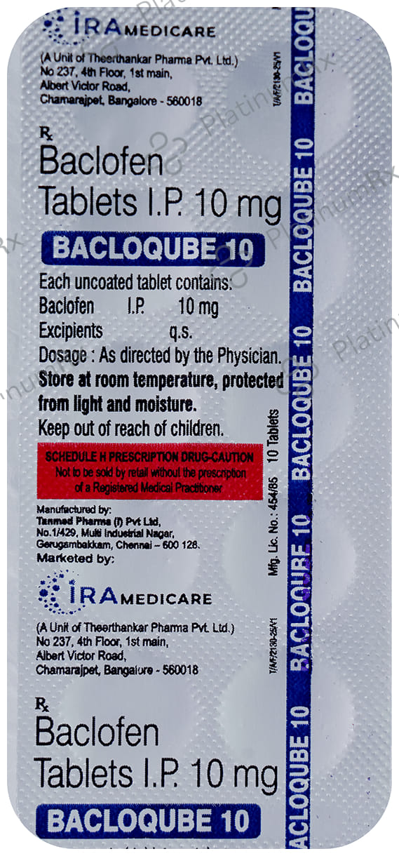 Bacloqube 10mg Tablet 10s
