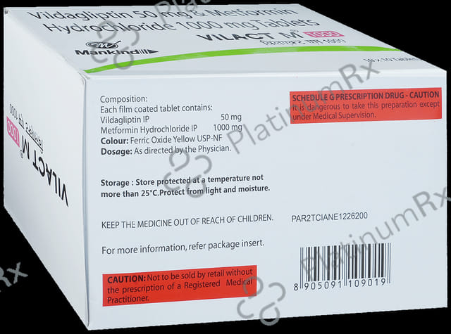 Vilact M 1000/50mg Tablet 10s
