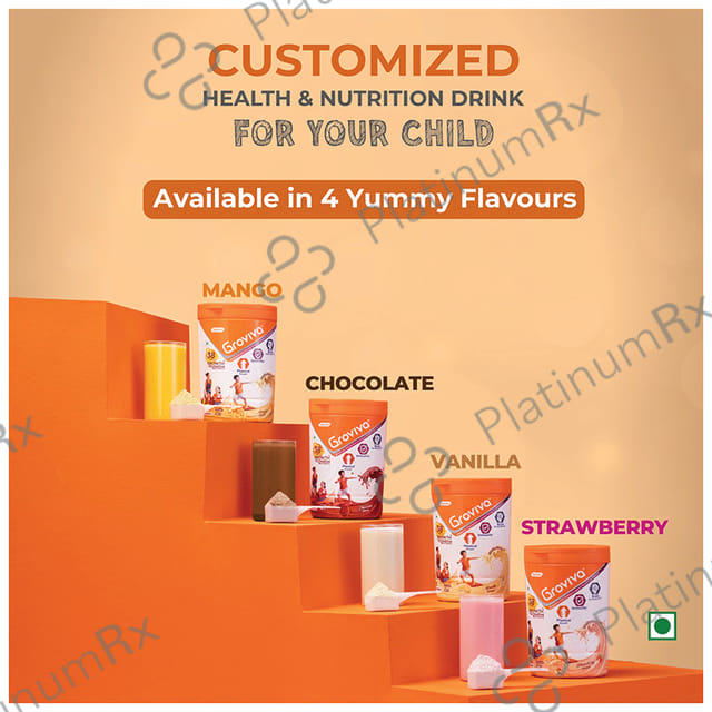 Groviva Child Nutrition for Physical Growth, Brain Development & Immunity Flavour Strawberry Powder 200gm