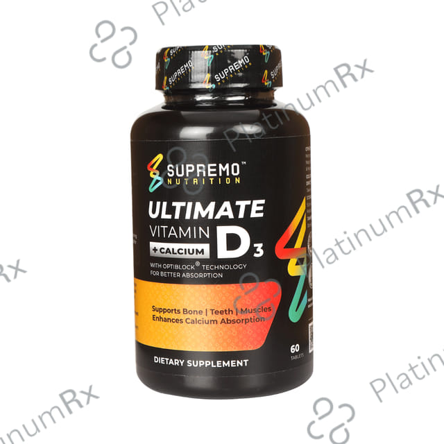 Supremo Nutrition Ultimate Vitamin D3 + Calcium Tablet 60s