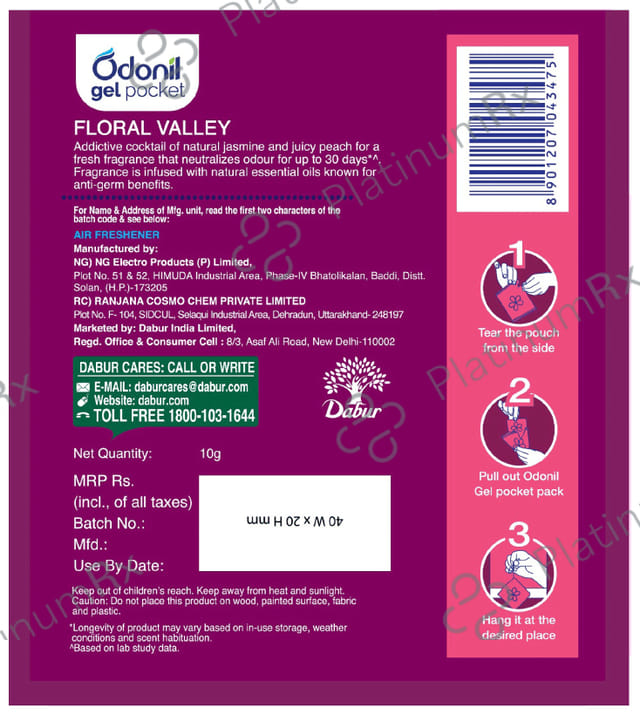 Odonil Gel Pocket Floral Valley