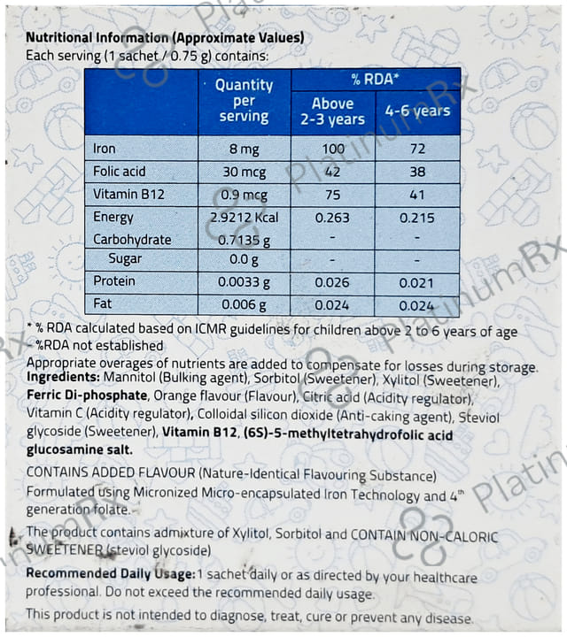 Tasiron Sachet Orange 15X0.75gm