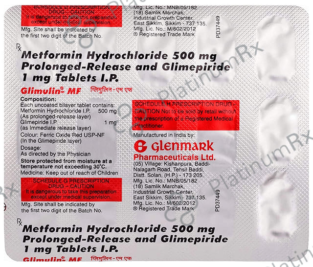Glimulin MF 1/500mg Tablet PR 15s
