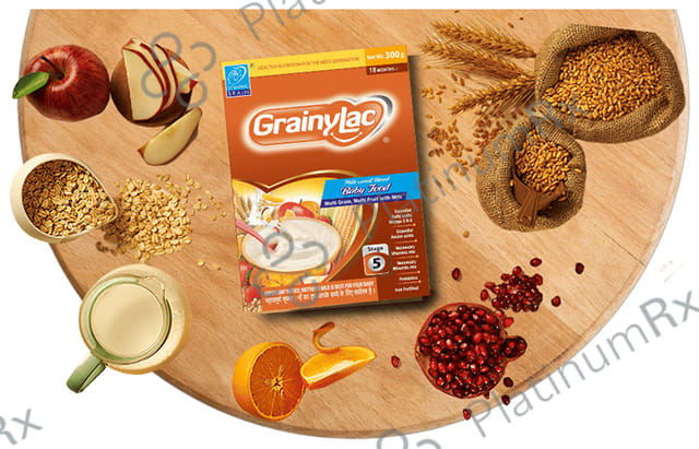 GrainyLac Multi Grain Multi Fruit with Milk for 18+ Months Powder Multi Flavours