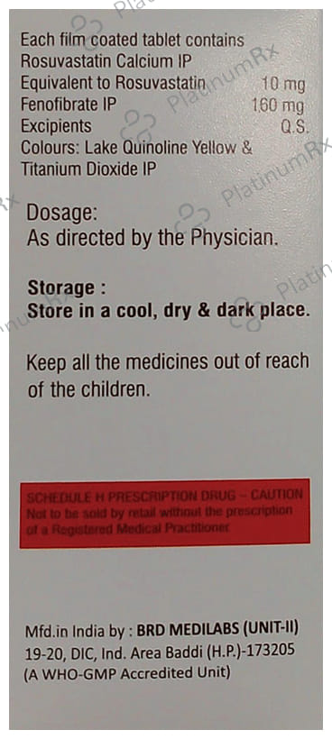 RV Stat TG 160/10mg Tablet 10s