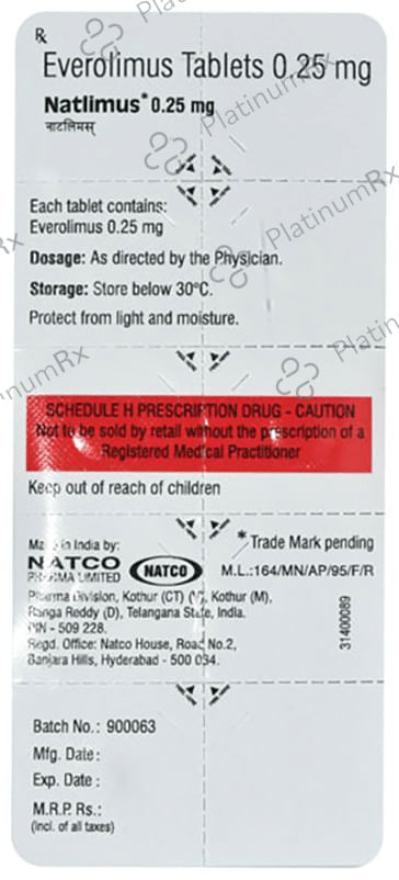 Natlimus 0.25mg Tablet